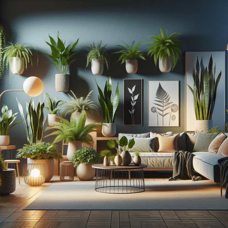 ideias de plantas de sombra para sala