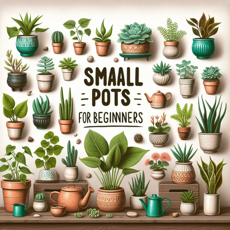 dicas de vasos pequenos para iniciantes