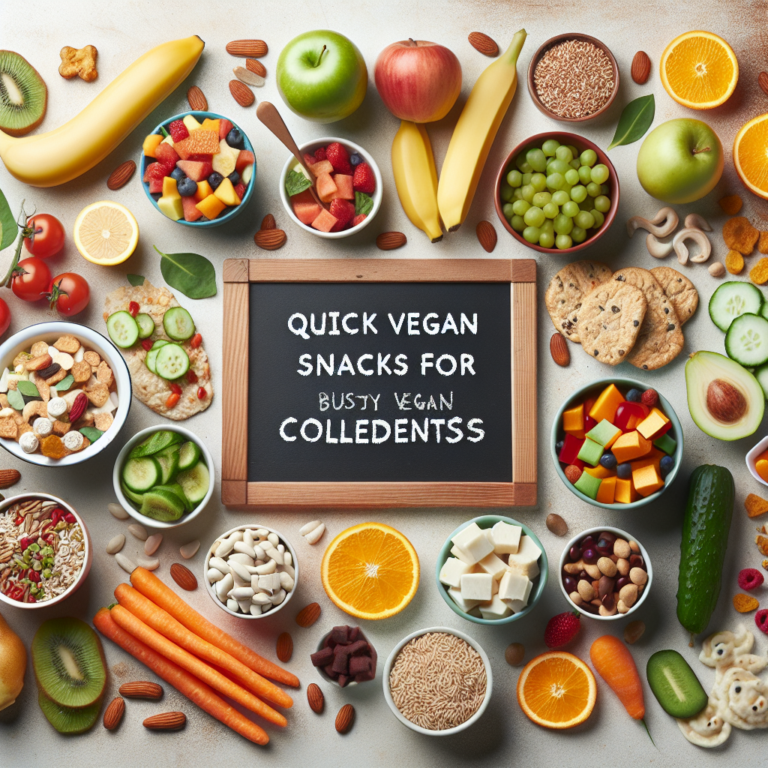 Lanches veganos rápidos para universitários ocupados