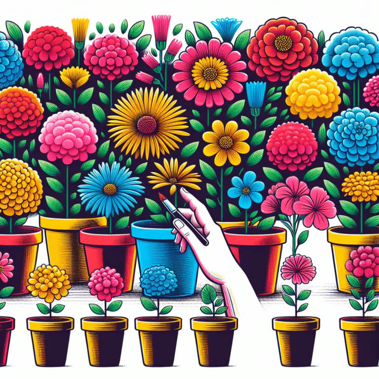 como escolher flores coloridas para vasos pequenos