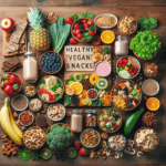 opções saudáveis de lanches veganos para universitários